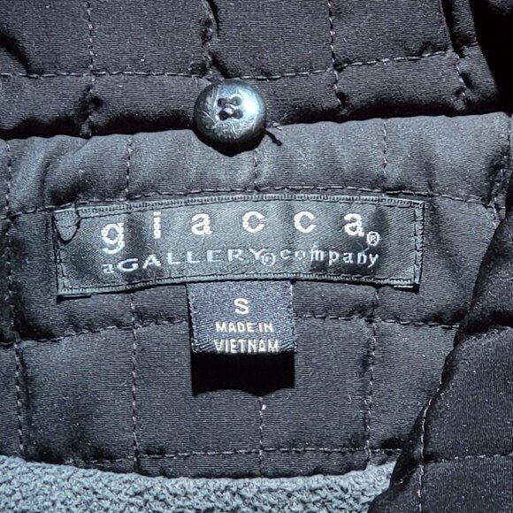 Giacca by Gallery Black Quilted Jacket With Removable Faux Fur Collar - S - Picture 8 of 13
